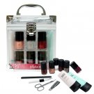 Hand & nail gift set kit with clear train case