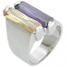 2 Carat Multicolor CZ Ring