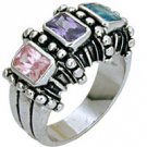 1 CT Multicolor CZ Ring SZ 9