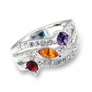 Multicolor Swarovski.Crystal Ring