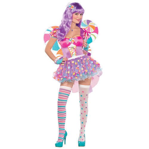8pc Womens 'Candy Shop Cutie GREAT HalloweeN Costume NEW NOT JUST FOR