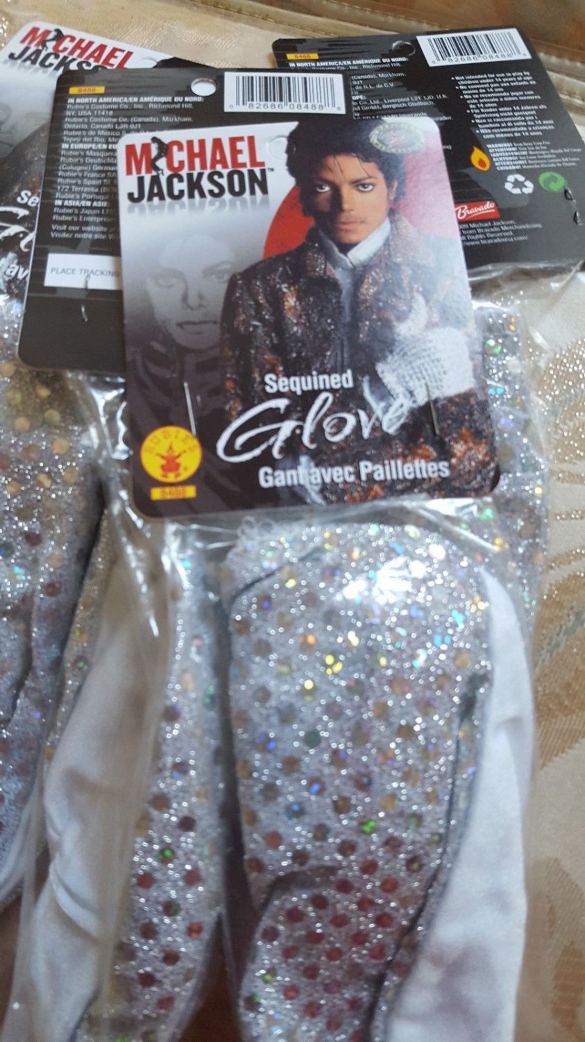 MICHAEL Jackson silver sequined glove licensed Michael Jackson's