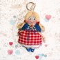 Handmade keychain doll. Miniature doll. Accessories for bag. Pendant doll for girl.