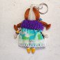 Handmadecrafted doll keychain. Small rag doll. Doll accessory. Gifts for girls