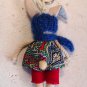 Keychain rag bunny, handmadecrafted animal toy, accessories for bag
