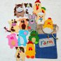 Finger puppets. Felt animals. Children puppets. Gifts for kids. First birthday.