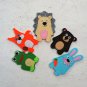 Animal finger puppets. Felt finger puppets. Felt animals. Gifts for kids. First birthday.