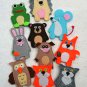 Animal finger puppets. Felt finger puppets. Felt animals. Gifts for kids. First birthday.