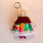 Small fabric doll. Handmade doll. Pendant doll for bag. Miniature doll-keychain. Gifts for girls.