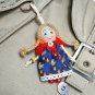 Small handmade doll Keychain rag doll Doll accessory Keychain for a bag Gifts for kids