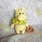 Crochet hippopotamus Amigurumi Gifts from Ukraine Handmade For baby Natural materials