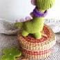 Crochet dinosaur Handmade dinosaur Green knitted animals Gifts from Ukraine First birthday