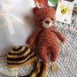 Crochet bear Bear little toy Bear bee costume Children's toy Fluffy bear Palm toy Amigurumi