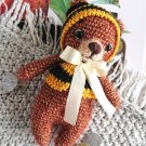 Crochet bear Bear little toy Bear bee costume Children's toy Fluffy bear Palm toy Amigurumi