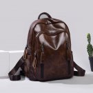 Trendy Soft Leather Korean Fashion Ladies Backpack Academy