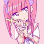 Aesthetic Cute Anime Smug Pink Little Girl Chiffon Top