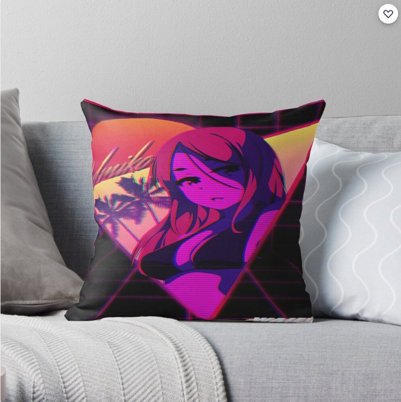 Aesthetic Sexy waifu Throw Pillow