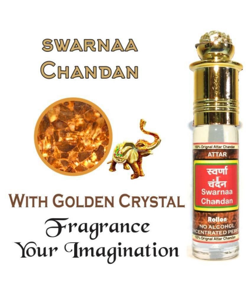 INDRA SUGANDH BHANDAR Swarnaa Chandan Attar Roll-on Golden Crystals