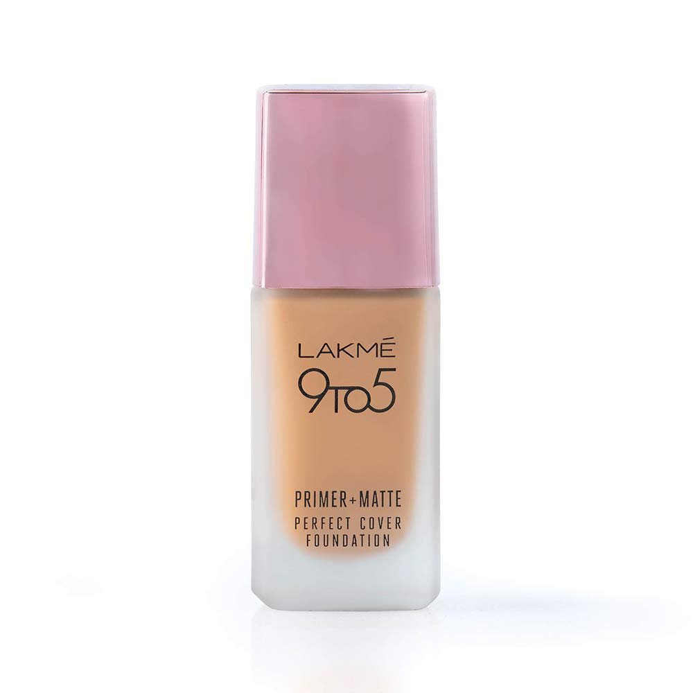 Lakme 9 to 5 Primer + Matte Perfect Cover Liquid Foundation Full Coverage Face Makeup, 25 ml