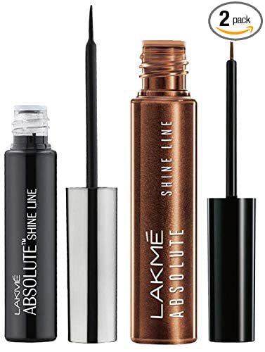 Lakme Absolute Shine Liquid Eye Liner - Black, 4.5ml and Shimmer Bronze, 4.5ml