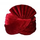 Men's VelvetTraditional and Ethnic Pagri/Turban for Weddings and Functions (Maroon, Free Size