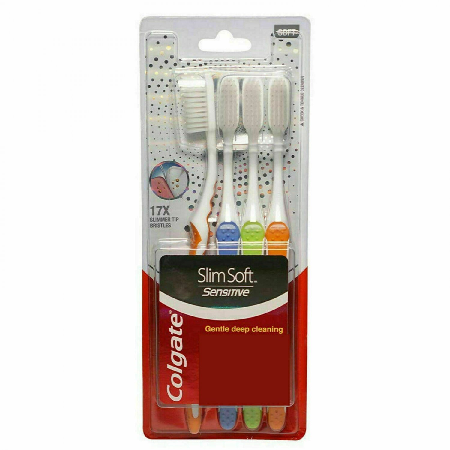 Colgate Slim Soft Sensitive Toothbrush 2+2 4 pcs pack