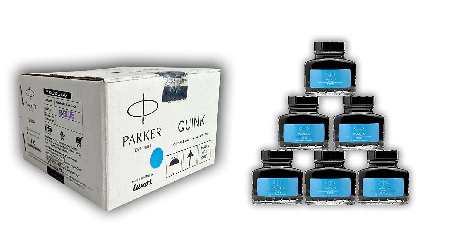 Parker Quink Blue Ink Bottle Box