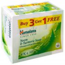 Himalaya Neem and Turmeric Soap, 125g (Buy 3 Get 1 Free)