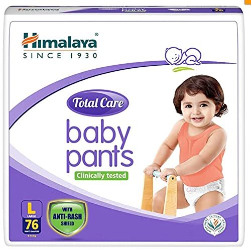 Himalaya Total Care Baby Pants Diapers, Large (9- 14 kg), 76 Count