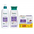 Himalaya Herbals Baby Lotion (400ml), Gentle Bath (400ml) and Gentle Soap Value Pack, 4 * 75g Combo