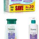 Himalaya Gentle Baby Bath (400ml), Gentle Soap Value Pack, 4 * 75gand Massage Oil (500ml) Combo