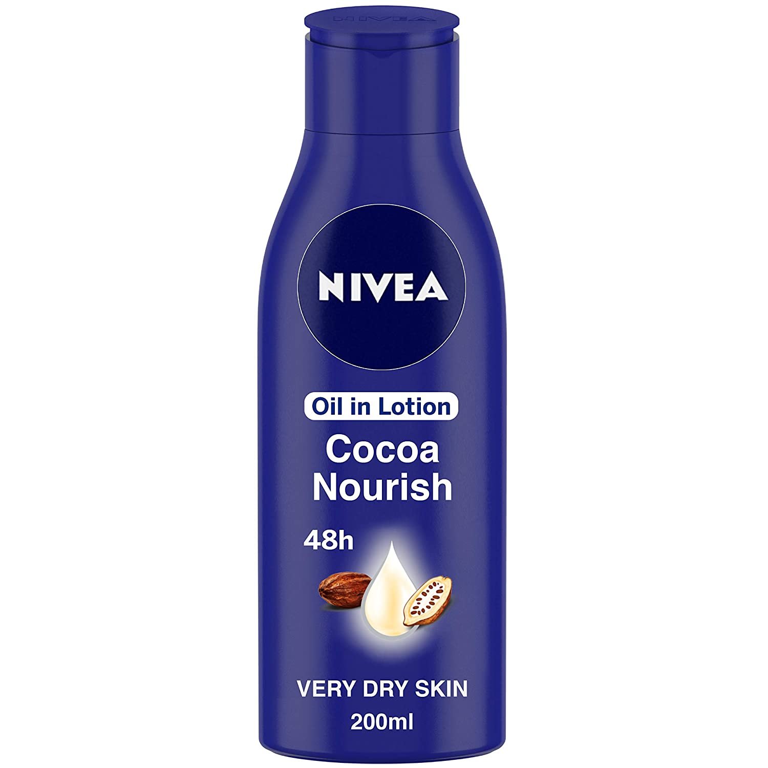 NIVEA Body Lotion for Very Dry Skin Cocoa Butter, For Men & Women, 200 ml
