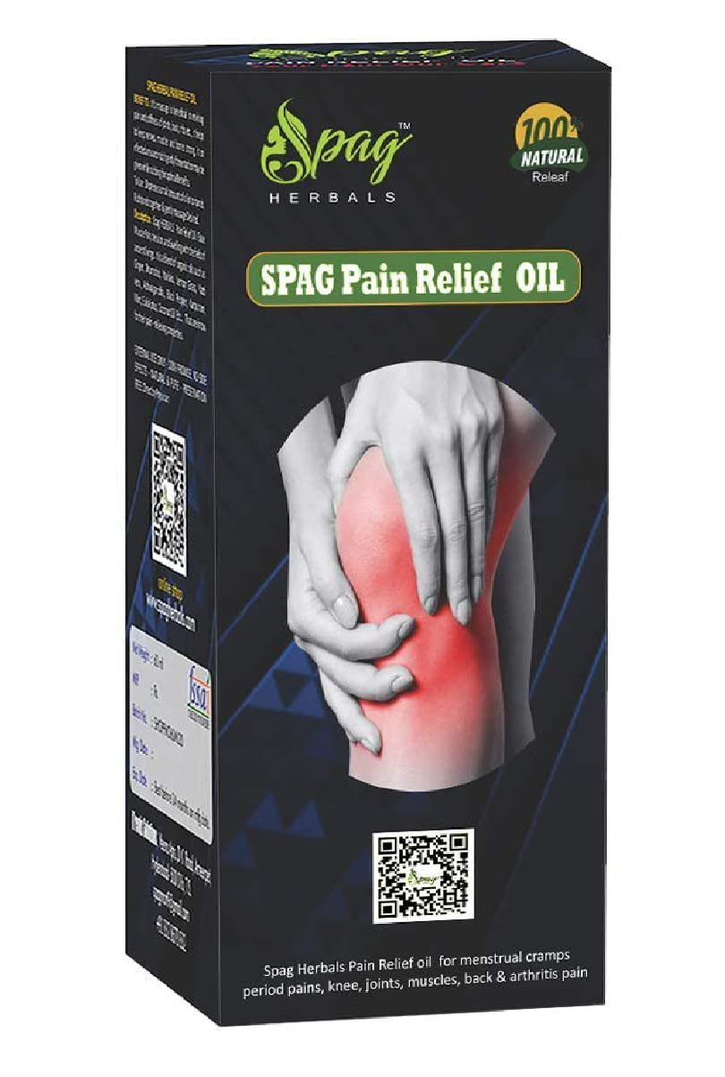 Spag Herbals instant Pain Relief oil Kerala Ayurveda for cramps arthritis, menstrual Pain 100ml