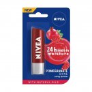 NIVEA Lip Balm, Pomegranate Shine, 24h Moisture pack of 2
