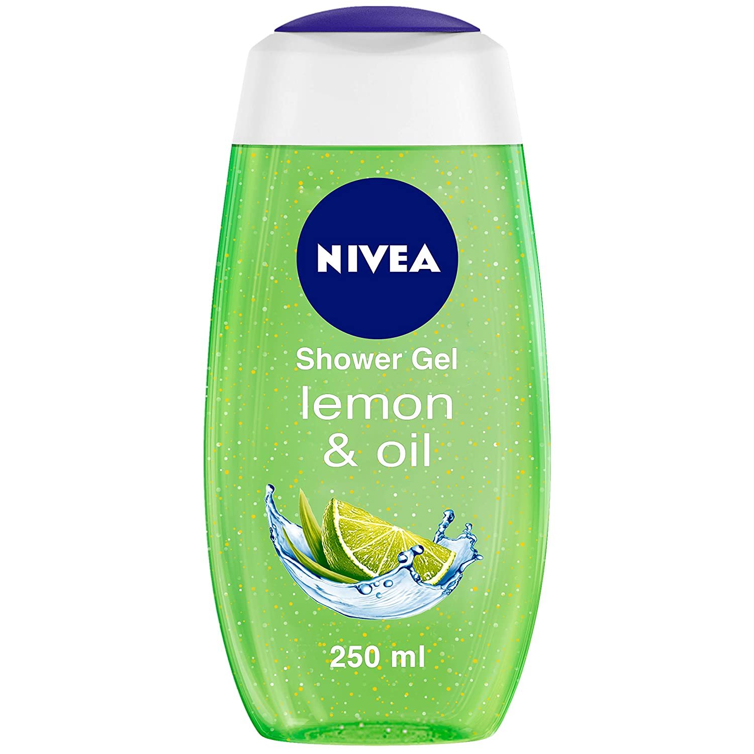 NIVEA Body Wash, Lemon & Oil Shower Gel, Pampering Care with Refreshing Scent of Lemon, 250 ml