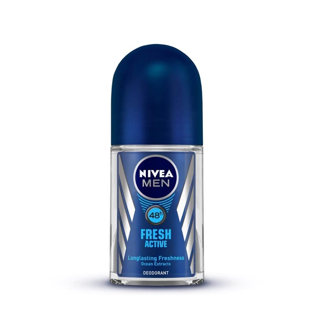 Nivea Fresh Active Deodorant Roll On for Men, 50 milliliters