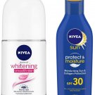 NIVEA Deodorant Roll-on,50ml And NIVEA Sun, Moisturising Lotion, SPF 30, 125ml