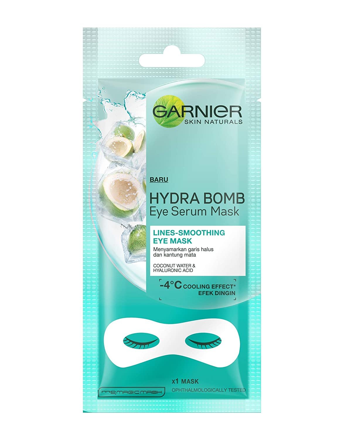 Garnier Hydra Bomb Eye Serum Mask, Coconut Water, 6 g