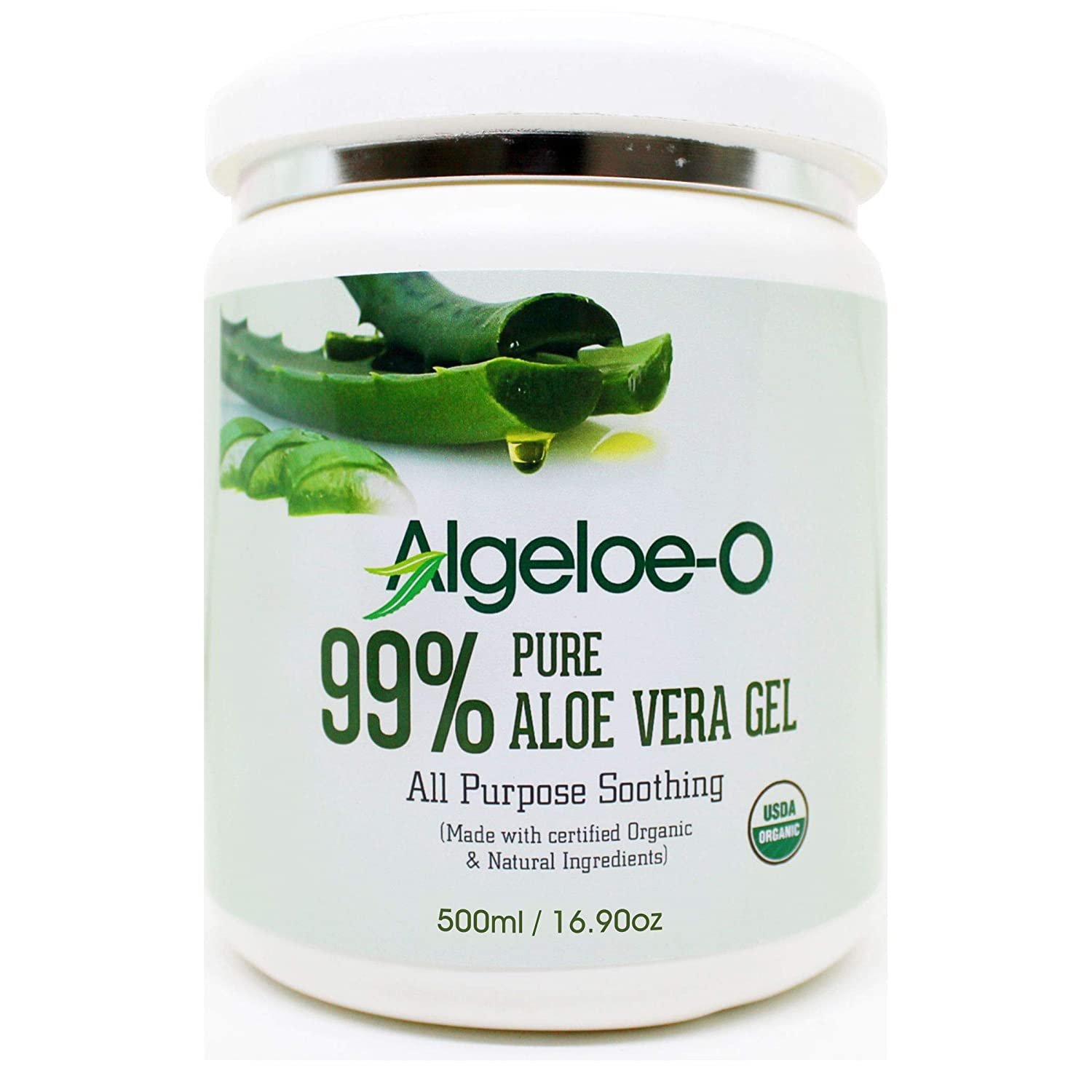 ALGELOE Aloe Vera Gel Sulfate-free with No Added Colour, 500 ml/16.9 oz (500 ML)