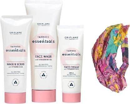 oriflame sweden facewash - face cream - face mask and scrub and hair/head band