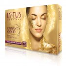 Lotus Radiant Gold Facial Kit for instant glow with 24K Pure Gold & Papaya ,4 easy steps 37g (4 use)