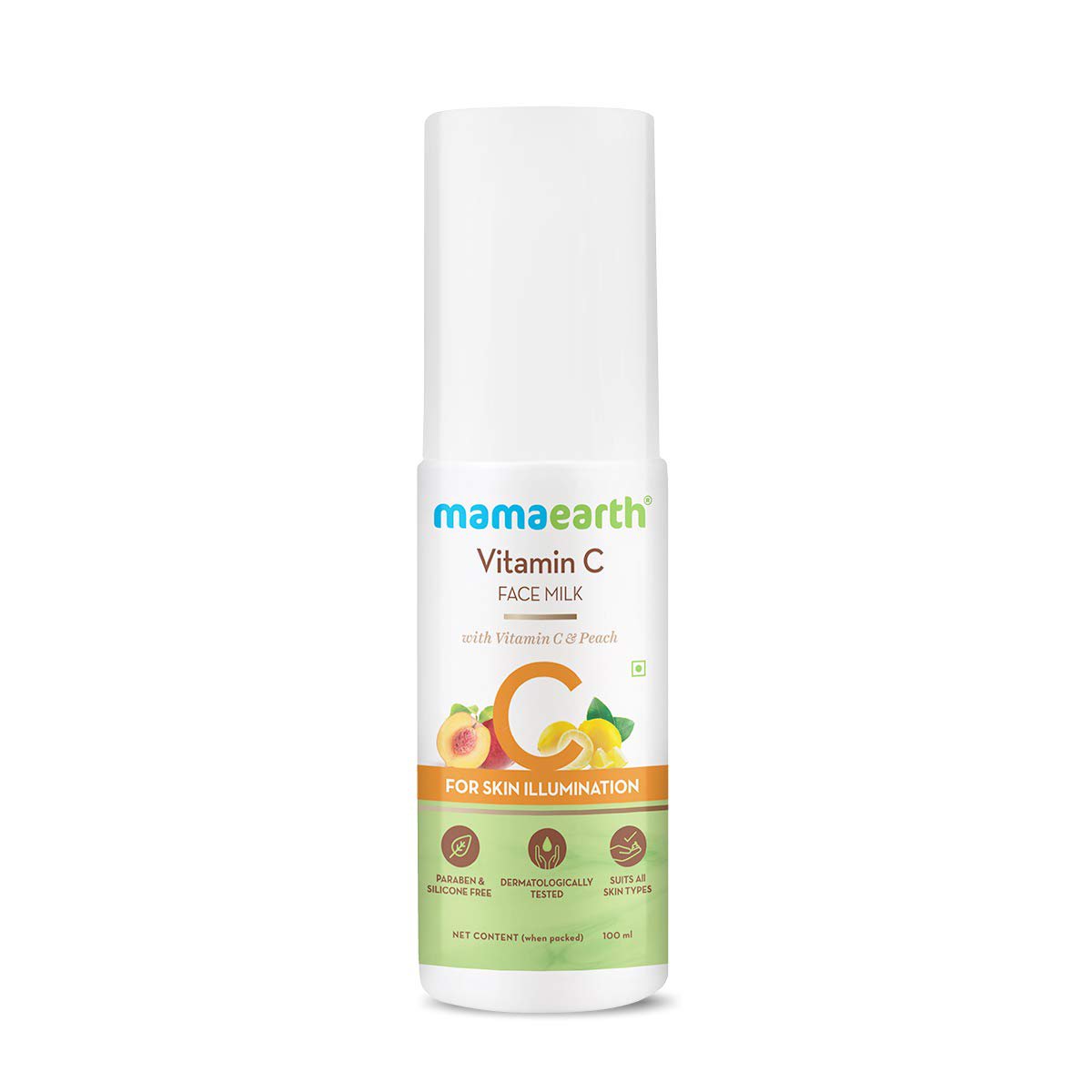 Mamaearth Vitamin C Face Milk Moisturiser with Peach Moisturizer for Skin  100 ml