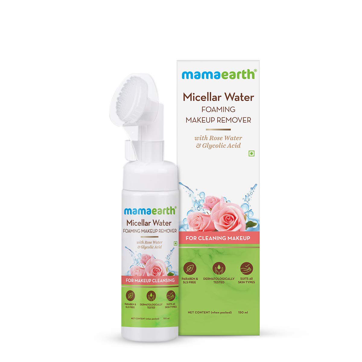 Mamaearth Micellar water foaming makeup remover for daily face wash and make up cleansing - 150ml