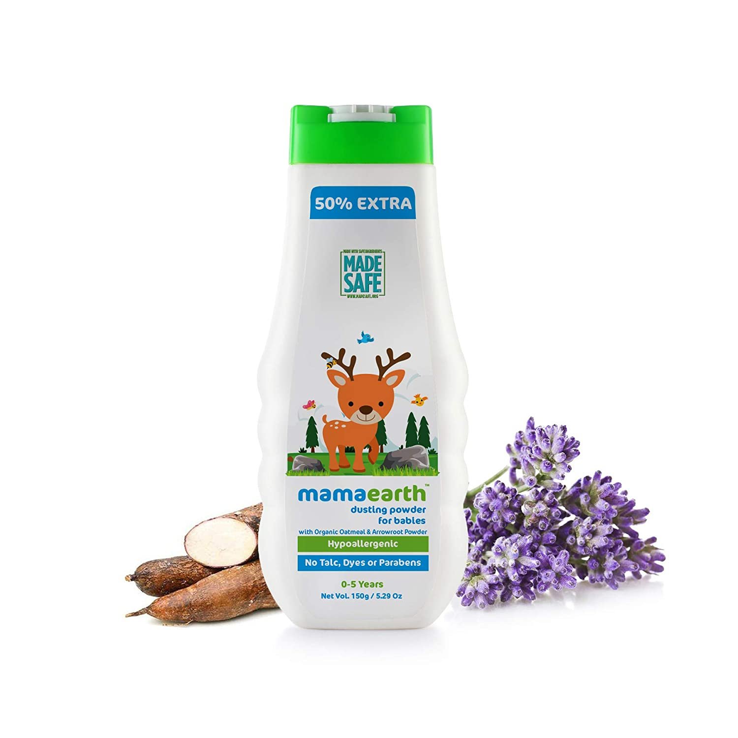 Mamaearth dusting powder with organic oatmeal & arrowroot powder 150g