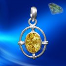 Yellow Sapphire Locket in Sterling Silver Buy Online in USA/UK/Europe