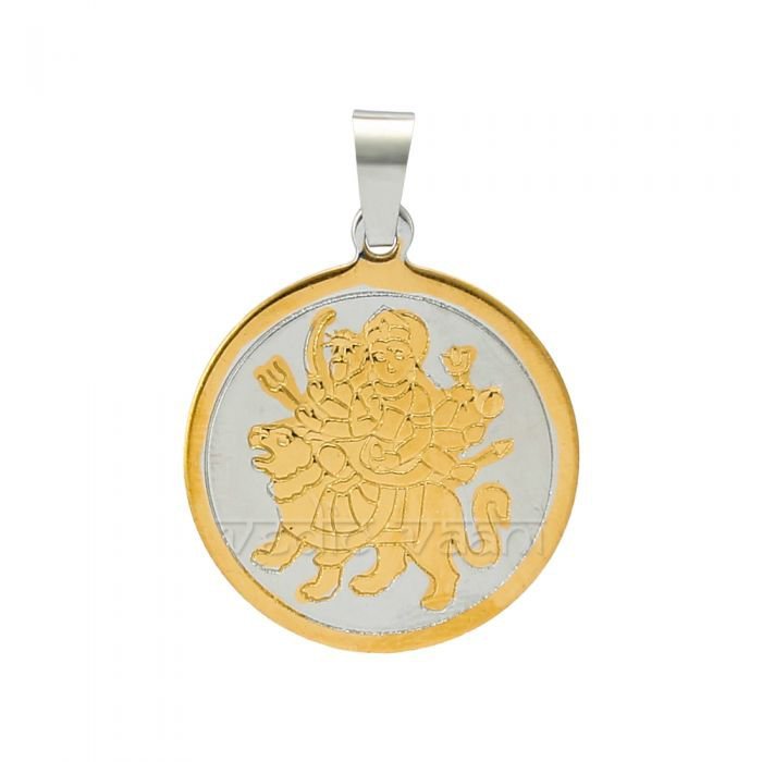 Ambe Maa Locket in Titan Finish Buy Online in USA/UK/Europe