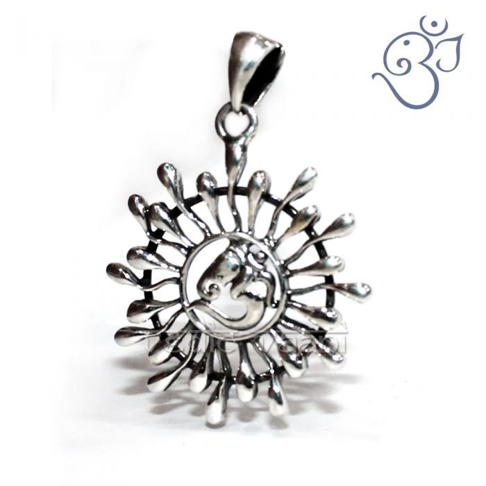 Om Ganesh Pendant Locket in Sterling Silver Buy Online in USA/UK/Europe
