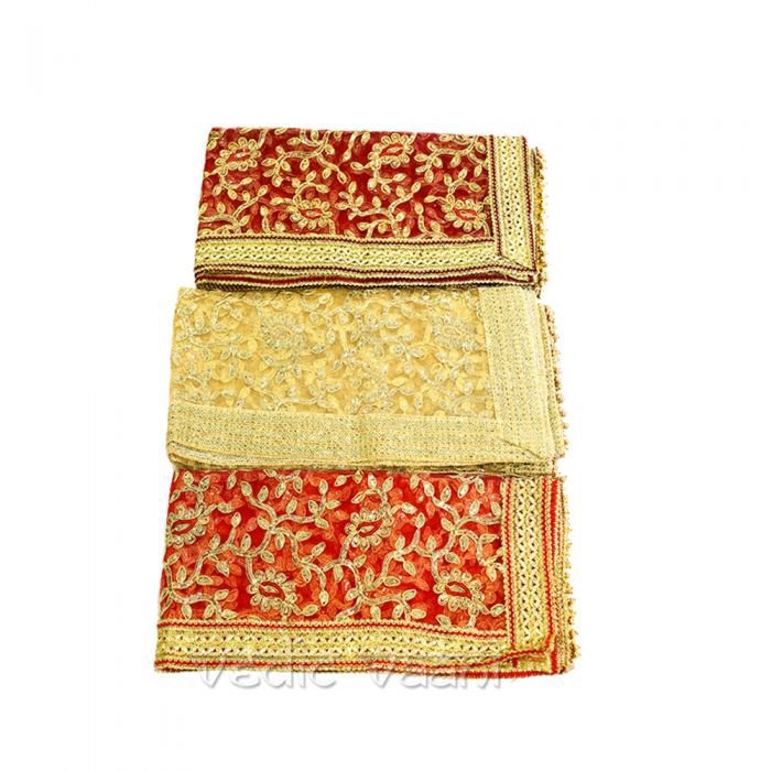 Devi Maa Net Dupatta, Chunri for Navratri, Festivals for Statue & Choki Buy Online in USA/UK/Europe