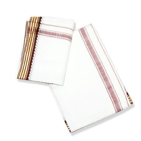 Cotton dhoti with shawl &acirc;�� Design II Buy Online in USA/UK/Europe