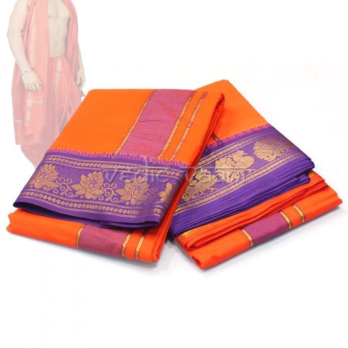 Dhoti (Veshti) with Shawl for Acharya Buy Online in USA/UK/Europe